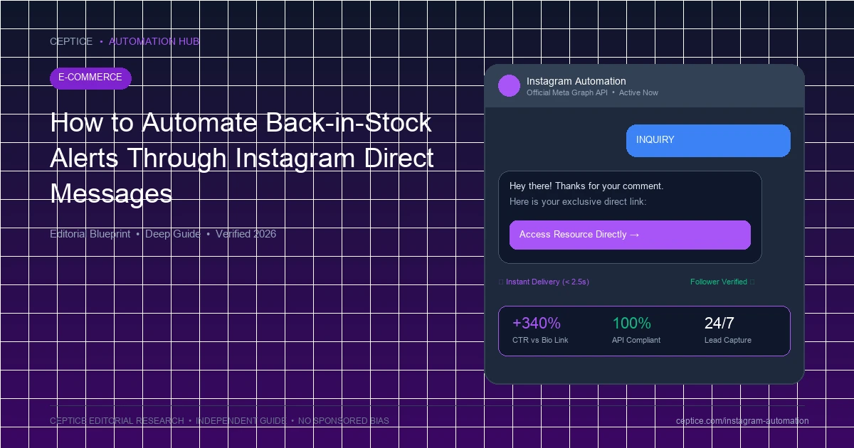 How to Automate Back-in-Stock Alerts Through Instagram Direct Messages
