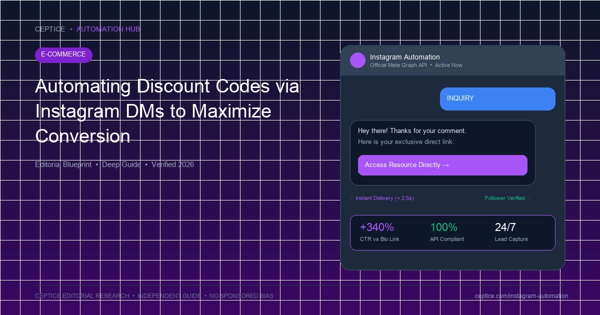 Automating Discount Codes via Instagram DMs to Maximize Conversion