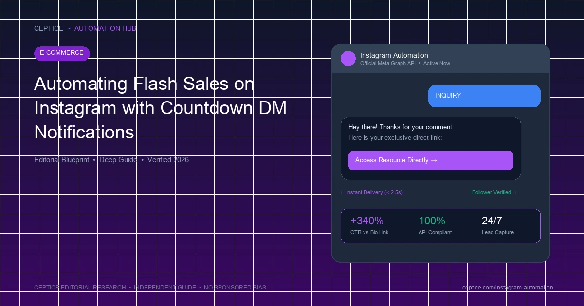 Automating Flash Sales on Instagram with Countdown DM Notifications