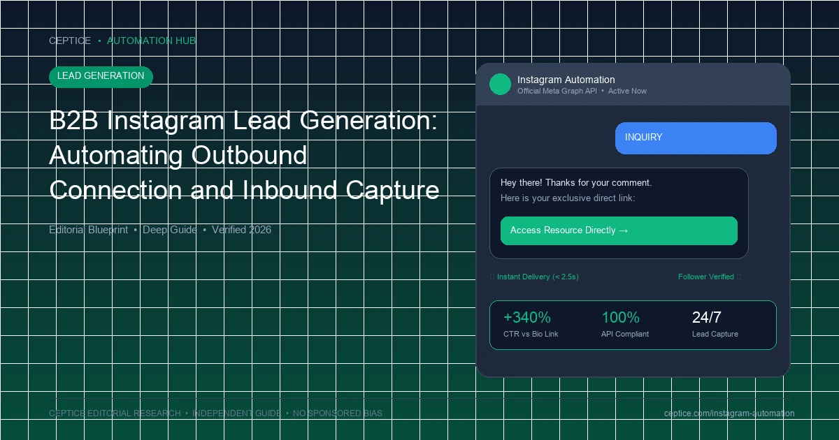 B2B Instagram Lead Generation: Automating Outbound Connection and Inbound Capture