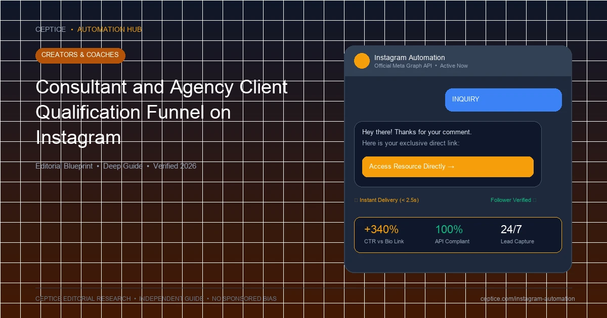 Consultant and Agency Client Qualification Funnel on Instagram