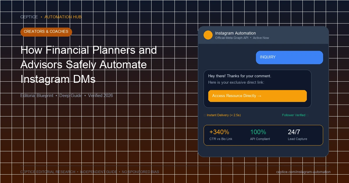 How Financial Planners and Advisors Safely Automate Instagram DMs