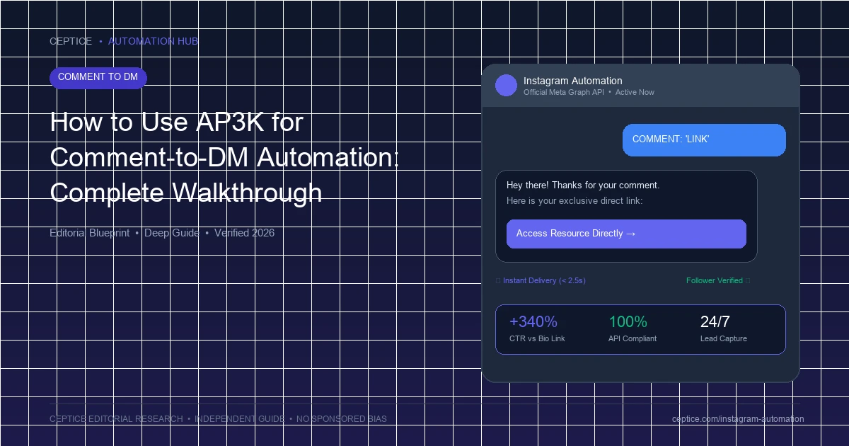 How to Use AP3K for Comment-to-DM Automation: Complete Walkthrough