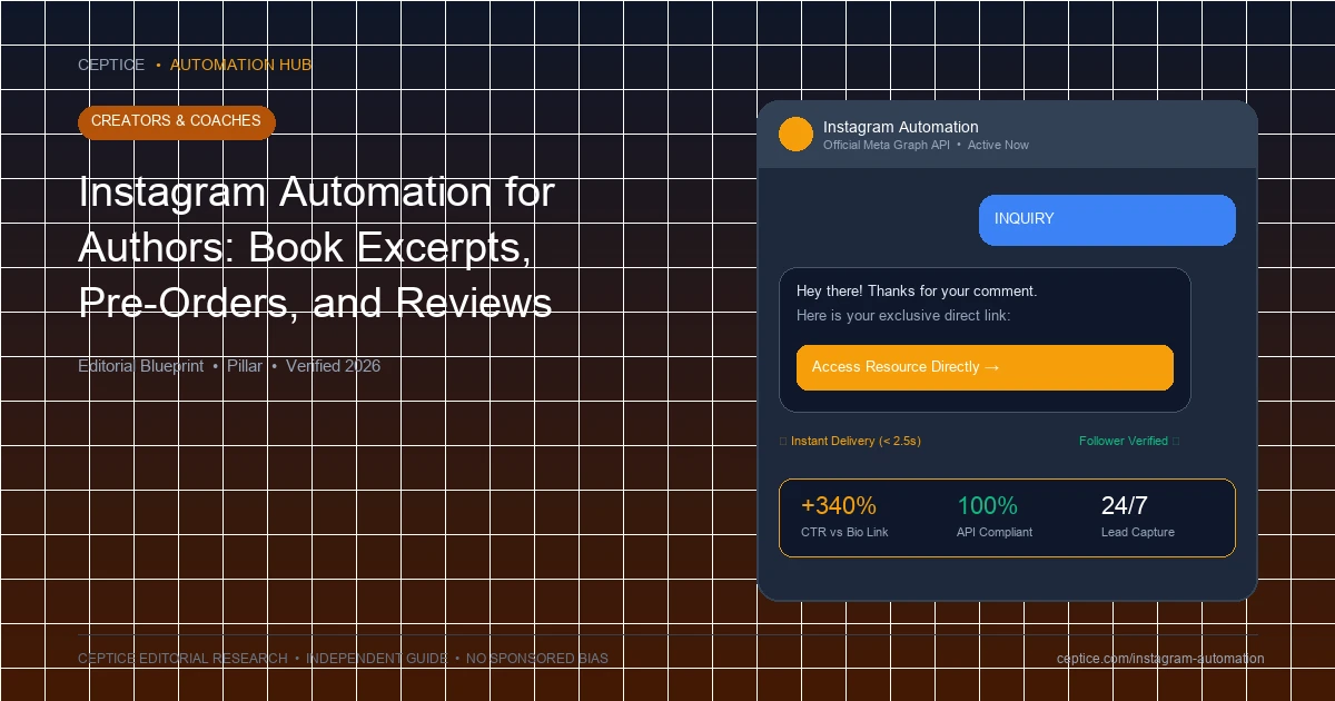Instagram Automation for Authors: Book Excerpts, Pre-Orders, and Reviews