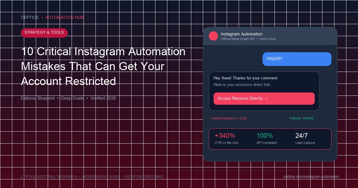 10 Critical Instagram Automation Mistakes That Can Get Your Account Restricted