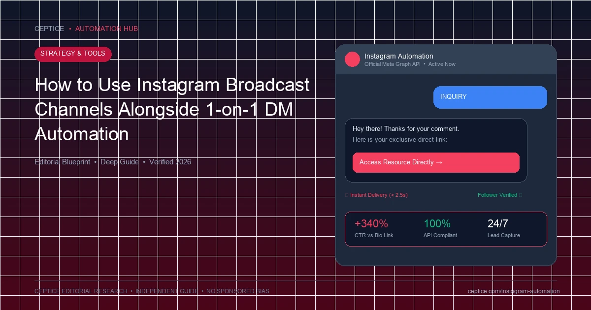 How to Use Instagram Broadcast Channels Alongside 1-on-1 DM Automation