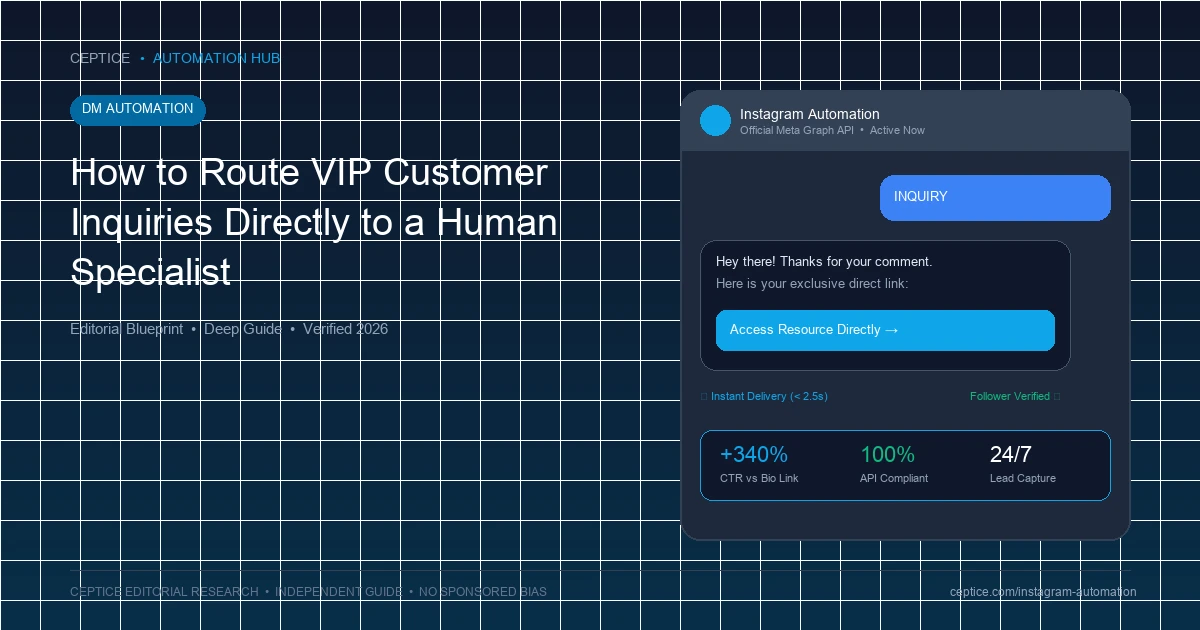 How to Route VIP Customer Inquiries Directly to a Human Specialist
