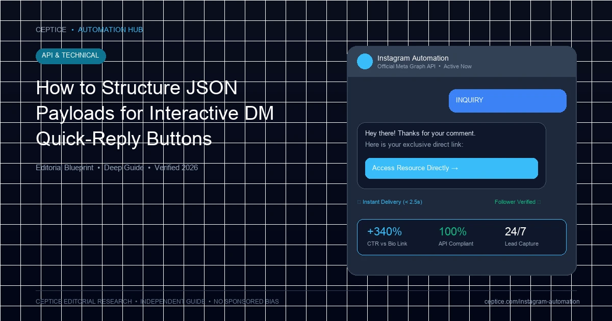 How to Structure JSON Payloads for Interactive DM Quick-Reply Buttons