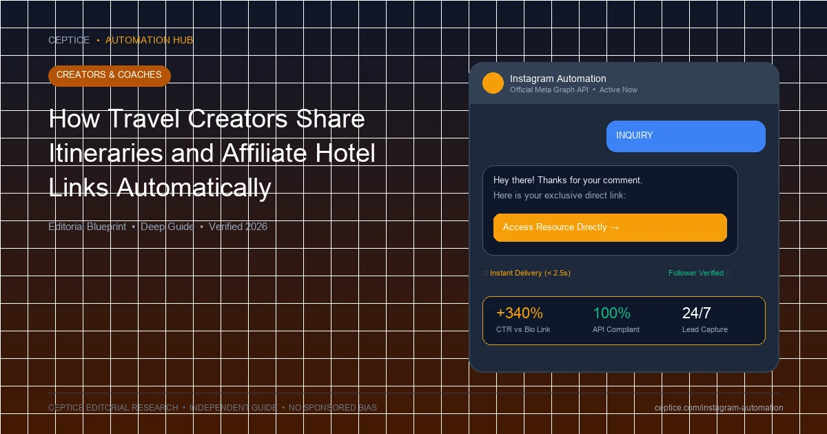 How Travel Creators Share Itineraries and Affiliate Hotel Links Automatically
