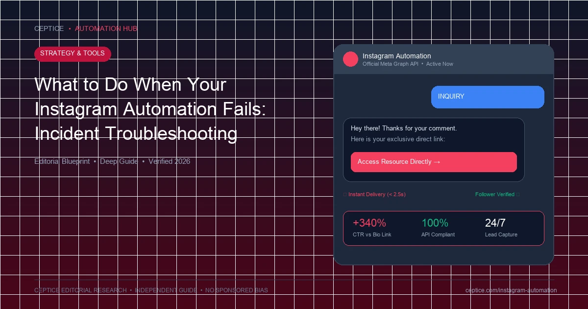 What to Do When Your Instagram Automation Fails: Incident Troubleshooting