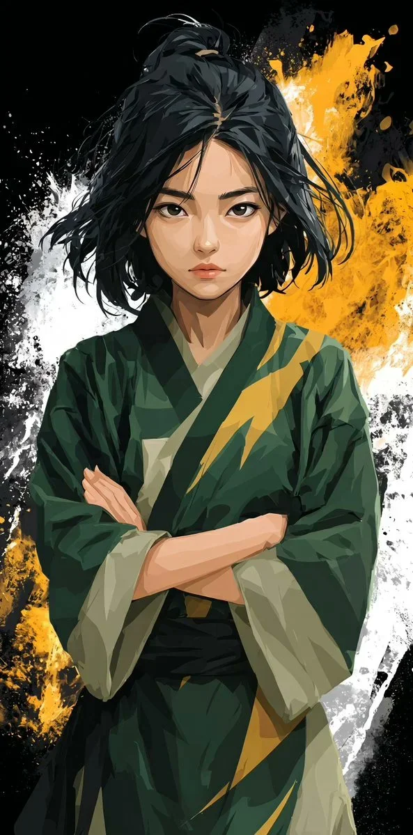 Stylized Martial Arts Anime Girl