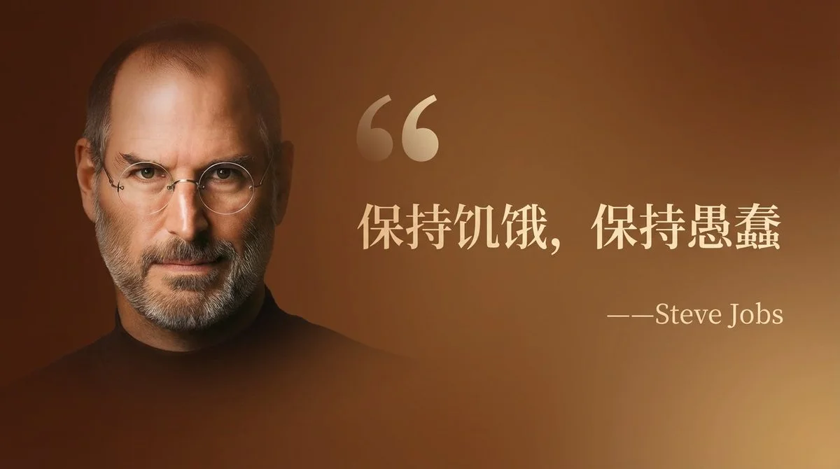Wide quote card with portrait and Chinese/English customization